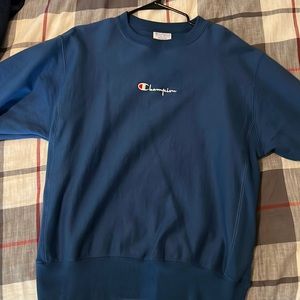 Blue Champion Crewneck Mens Medium